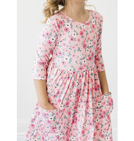 Mila & Rose Mila & Rose- Azalea 3/4 Sleeve Pocket Twirl Dress
