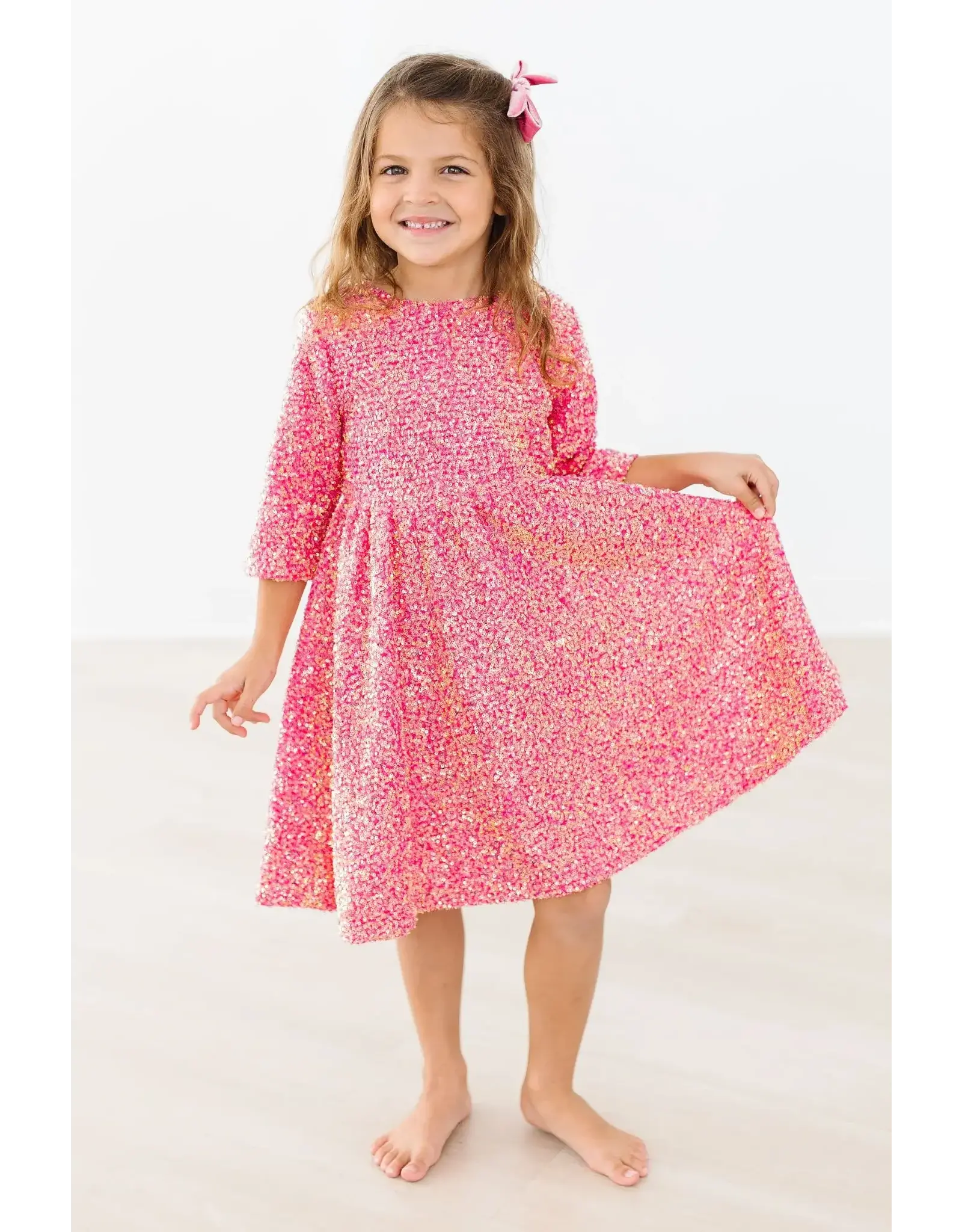 Mila & Rose Mila & Rose- Hot Pink Sequin Dress