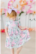 Mila & Rose Mila & Rose- Quilted Dino Pocket Twirl Dress