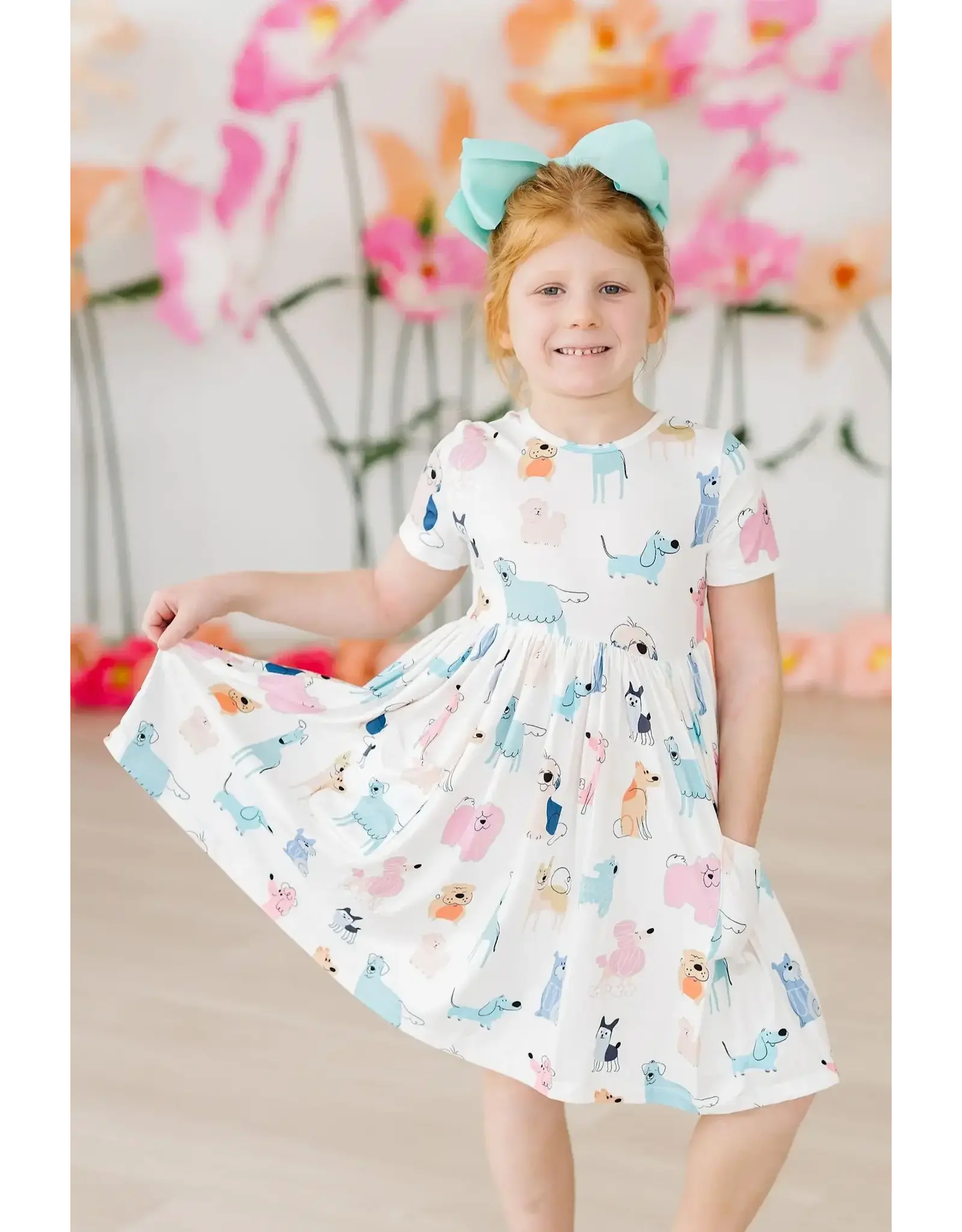 Mila & Rose Mila & Rose- Puppy Pals Pocket Twirl Dress