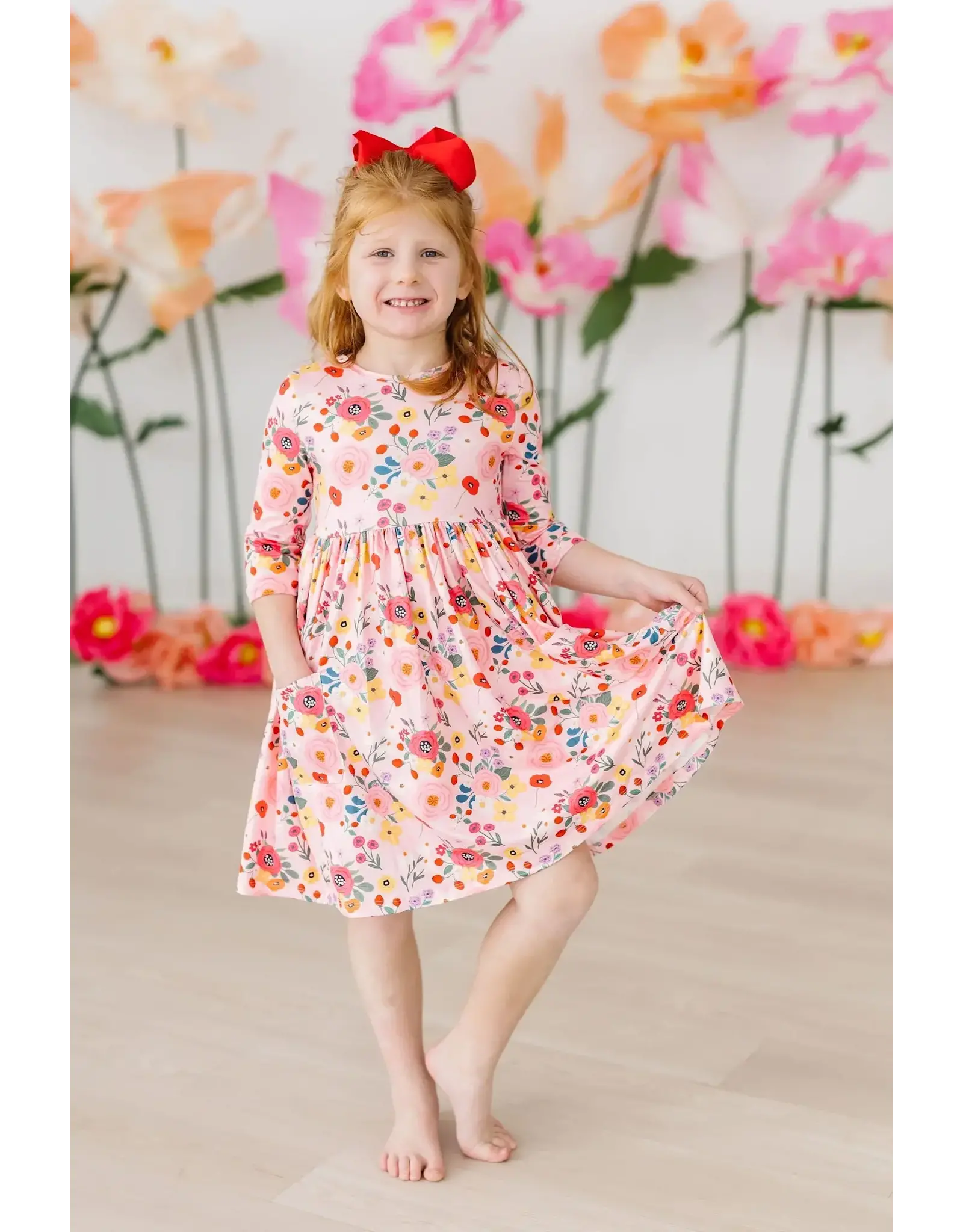 Mila & Rose Mila & Rose- Bouquet Beauty Pocket Twirl Dress