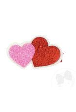 Wee Ones - Large Sequin Double Heart Hair Clip