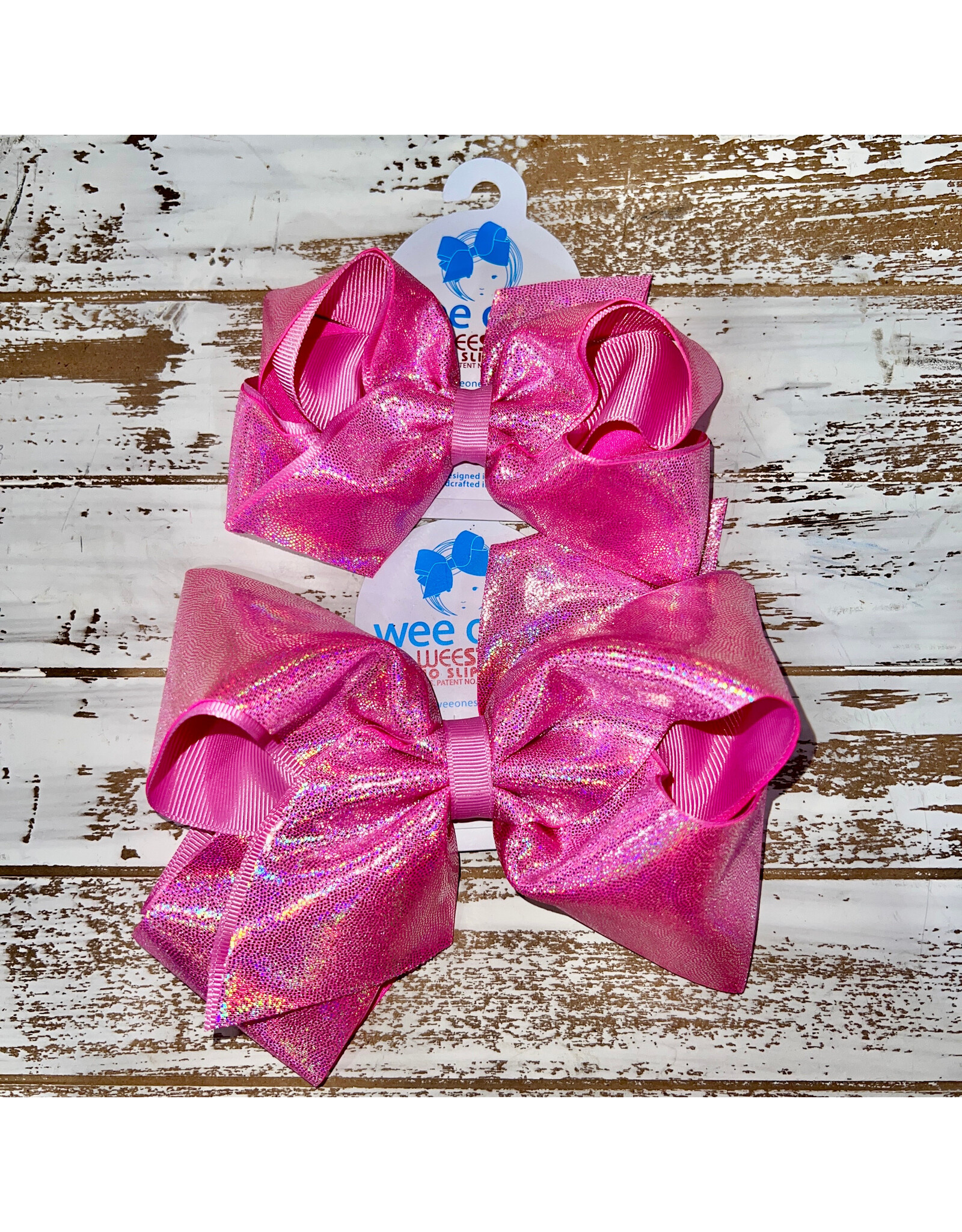 Wee Ones- Rose Mirror Dot & Grosgrain Overlay