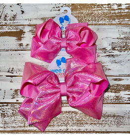 Wee Ones- Rose Mirror Dot & Grosgrain Overlay