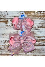Wee Ones- Light Pink Mirror Dot & Grosgrain Overlay