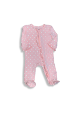 Little Me Little Me- Rose Star Zip Footie