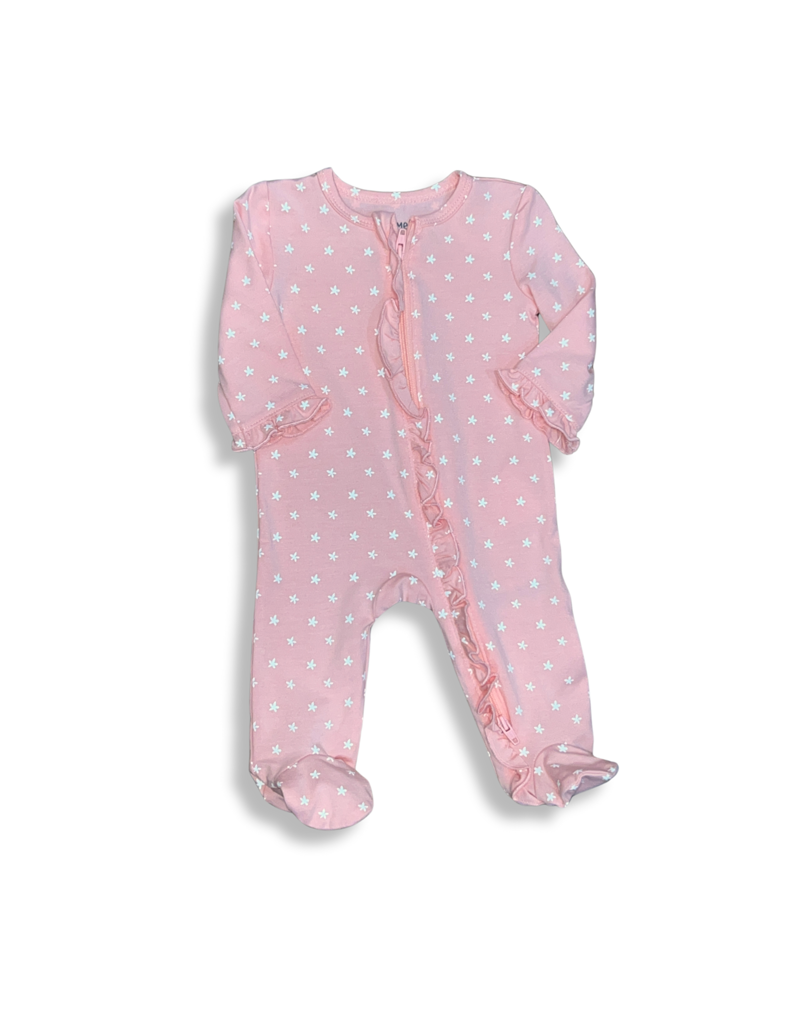 Little Me Little Me- Rose Star Zip Footie