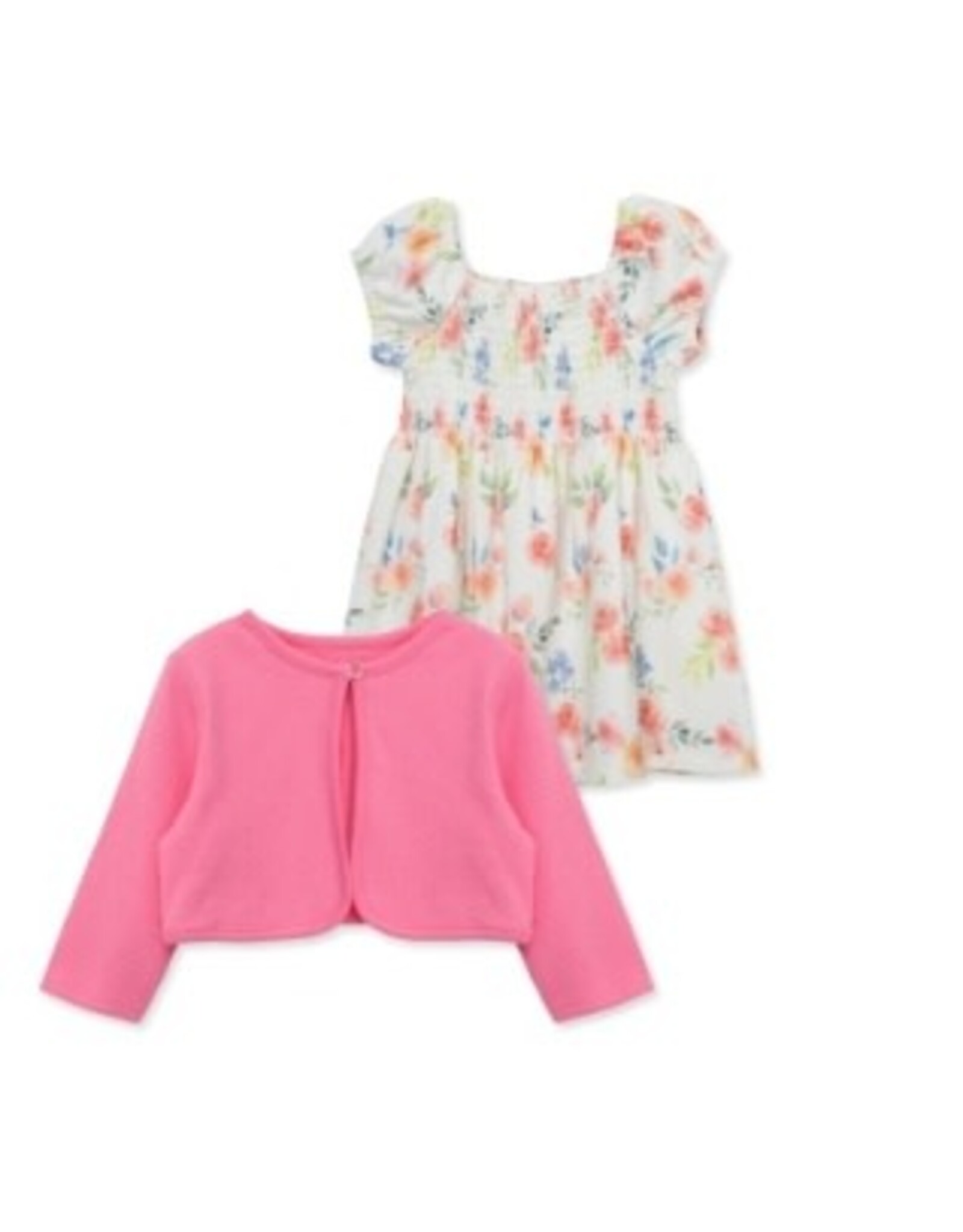 Little Me Little Me- Rose Knit Dress Set