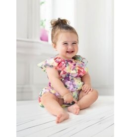 Isobella & Chloe Isobella & Chloe- Multicolored Watercolor Romper