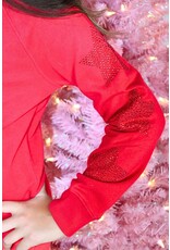 Paper Flowers- Red Star Rhinestone Sweatshirt