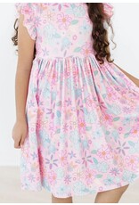Mila & Rose Mila & Rose- Beachy Blooms Flutter Sleeve Twirl Dress