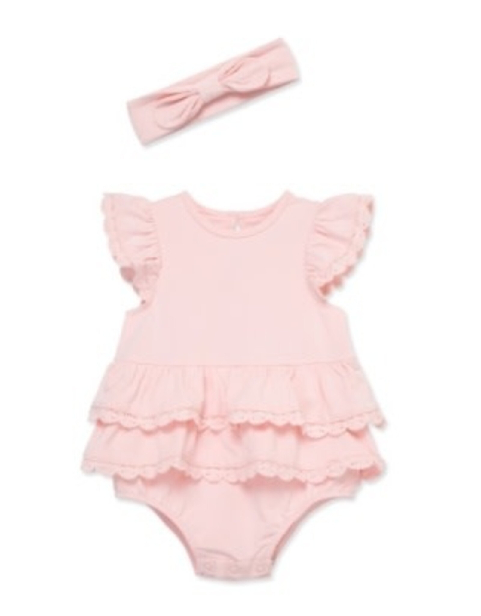Little Me Little Me- Rose Lace Bubble Set