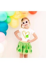 Sweet Wink- Shamrock Heart S/S White Shirt