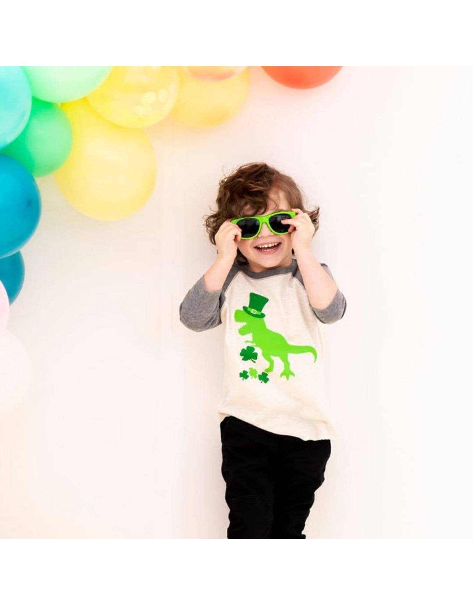 Sweet Wink- Luckysaurus L/S Heather Shirt