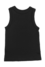 Suzette Suzette- Black High Neck Ribbed Seamless Tank