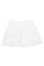 Suzette Suzette- White Pleated Skort