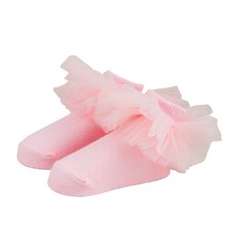 Mudpie Mud Pie- Solid Pink Tutu Socks