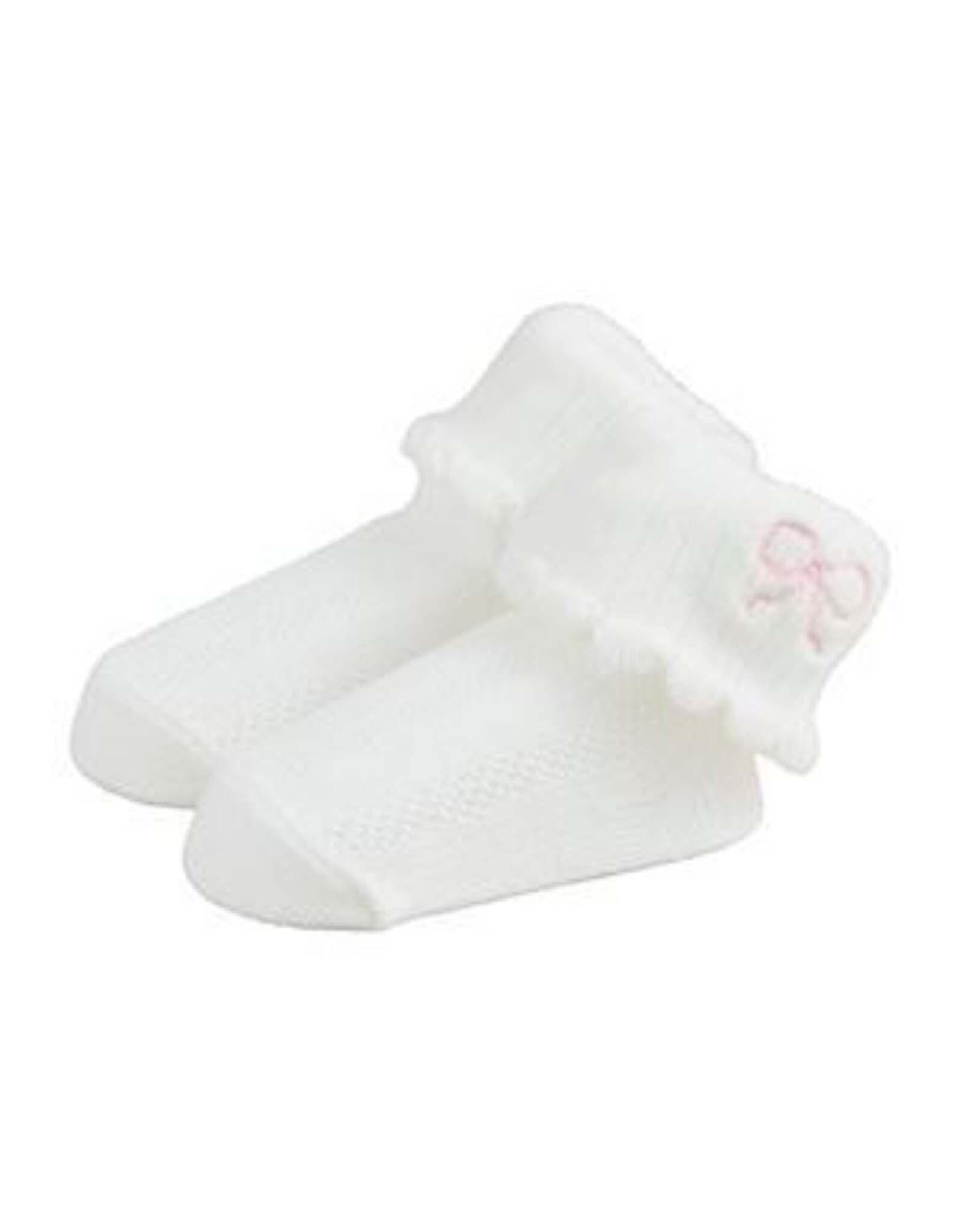 Mudpie Mud Pie- Bow Pointelle Foldover Socks