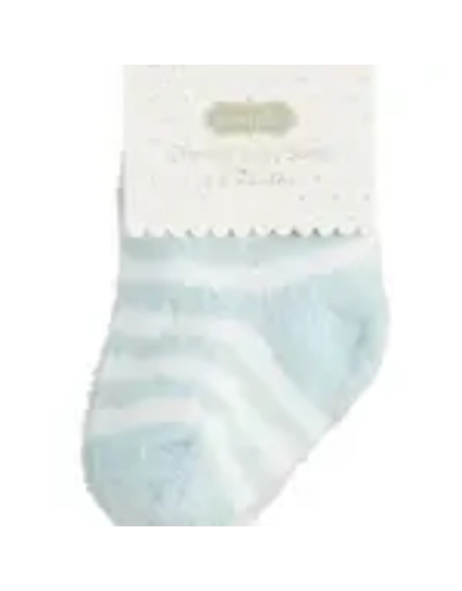 Mudpie Mud Pie- Chenille Blue Stripe Socks 0-12M