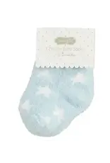Mudpie Mud Pie- Chenille Blue Star Socks 0-12M