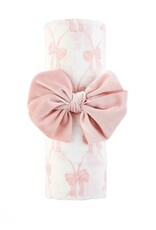 Mudpie Mud Pie- Bow Swaddle & Headband Set