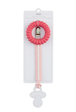 Mudpie Mud Pie- Hot Pink Pacy Strap & Teether Set