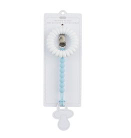 Mudpie Mud Pie- White Pacy Strap & Teether Set