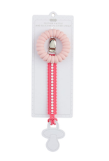 Mudpie Mud Pie- Light Pink Pacy Strap & Teether Set