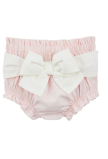 Mudpie Mud Pie- White Bow Pink Diaper Cover