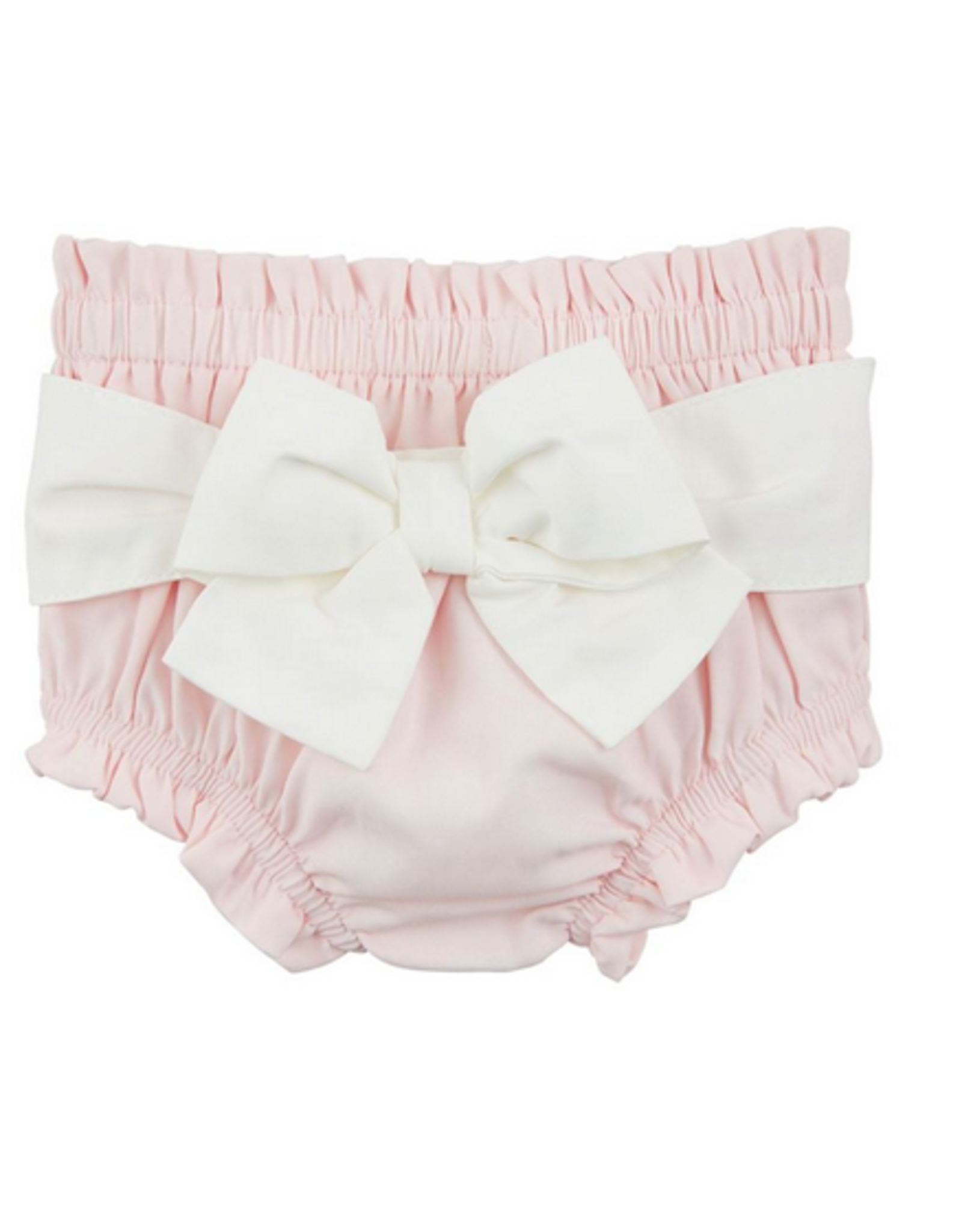 Mudpie Mud Pie- White Bow Pink Diaper Cover