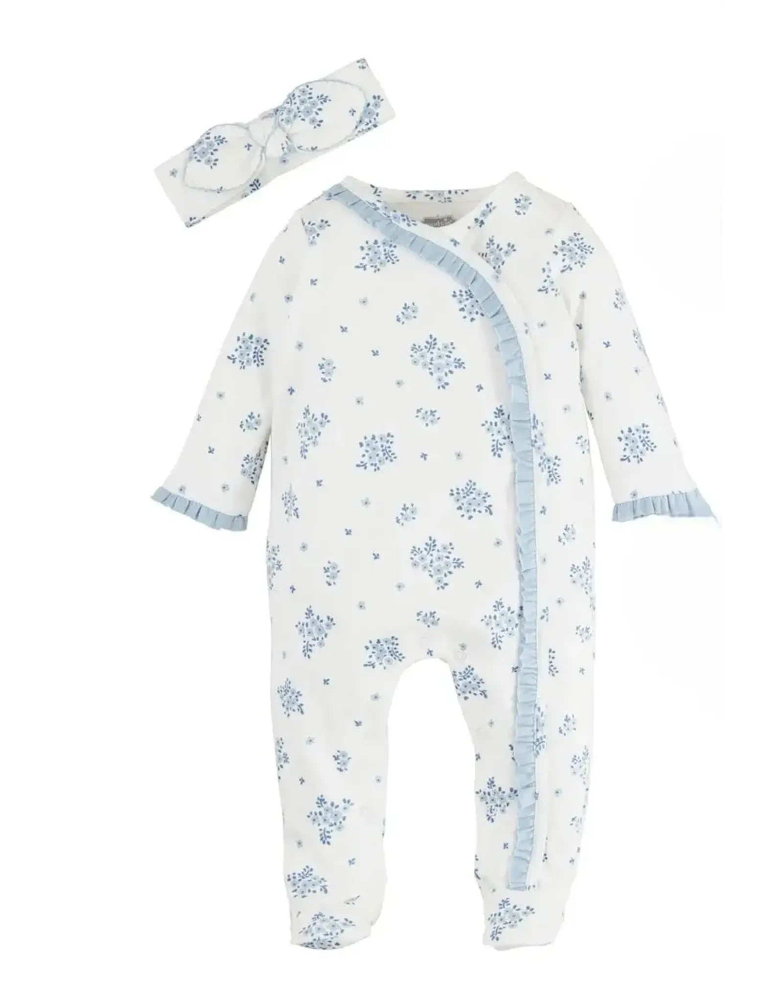Mudpie Mud Pie- Ditsy White Floral Sleeper Set