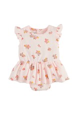 Mudpie Mud Pie- Pink Floral Skirted Crawler