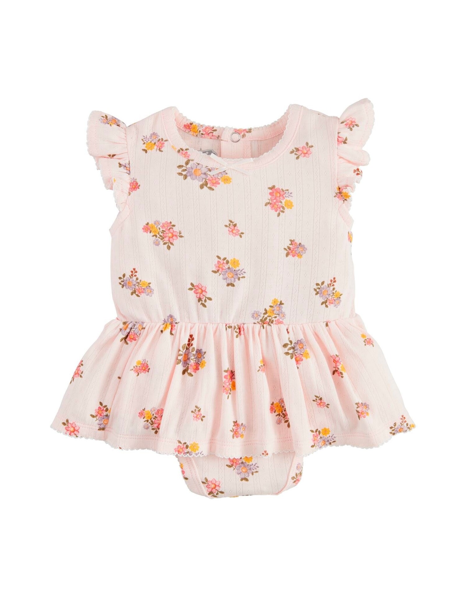 Mudpie Mud Pie- Pink Floral Skirted Crawler