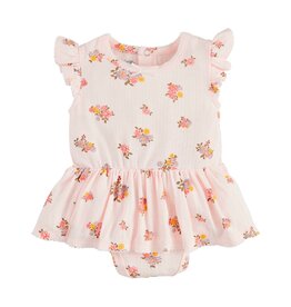 Mudpie Mud Pie- Pink Floral Skirted Crawler