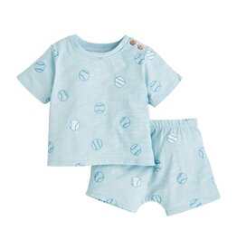 Mudpie Mud Pie-  Baseball Short Set
