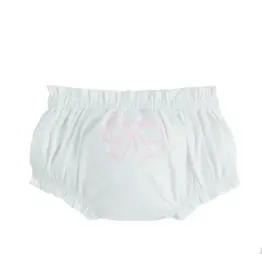 Mudpie Mud Pie- White Chain Bow Diaper Cover