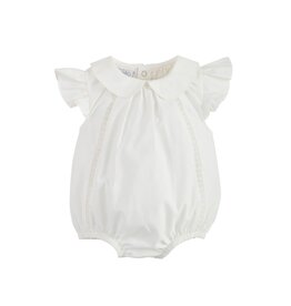 Mudpie Mud Pie- White Collared Poplin Bubble