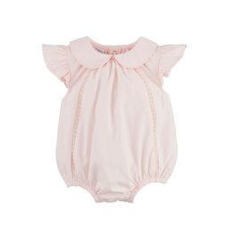 Mudpie Mud Pie- Pink Collared Poplin Bubble