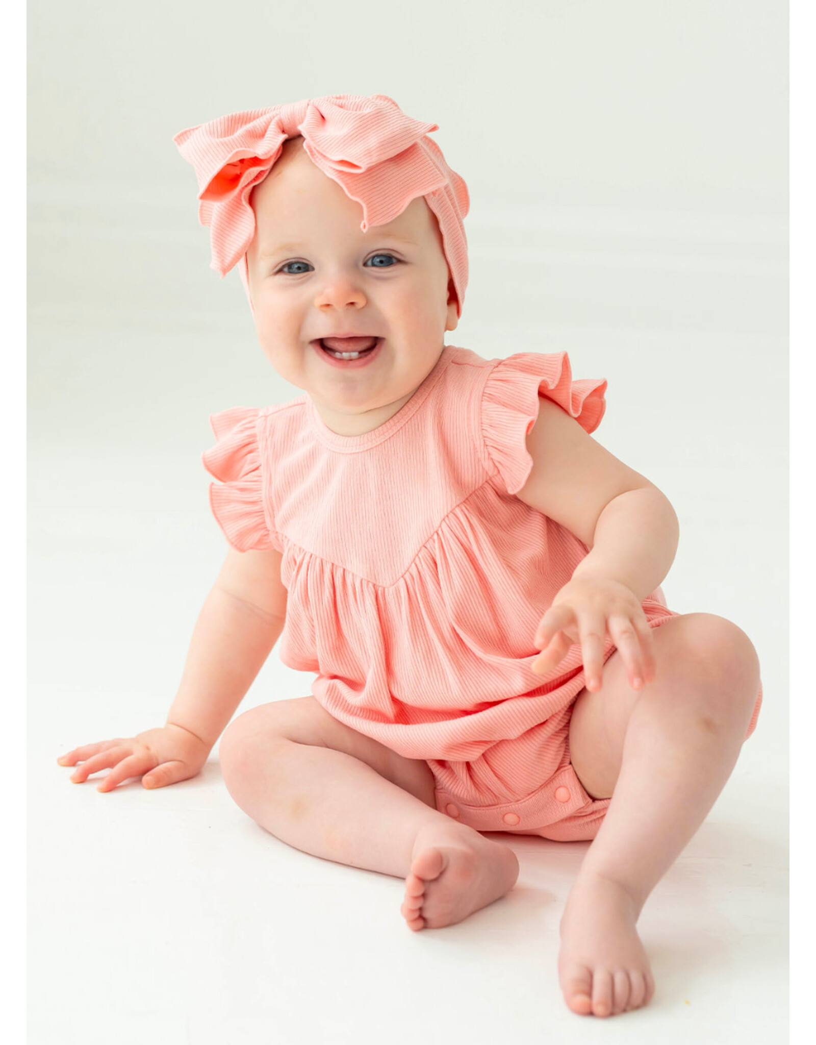 Mabel & Honey Mabel & Honey- Cheerful Chicks Pink Romper