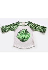 Lucky Leopard Ruffle Raglan