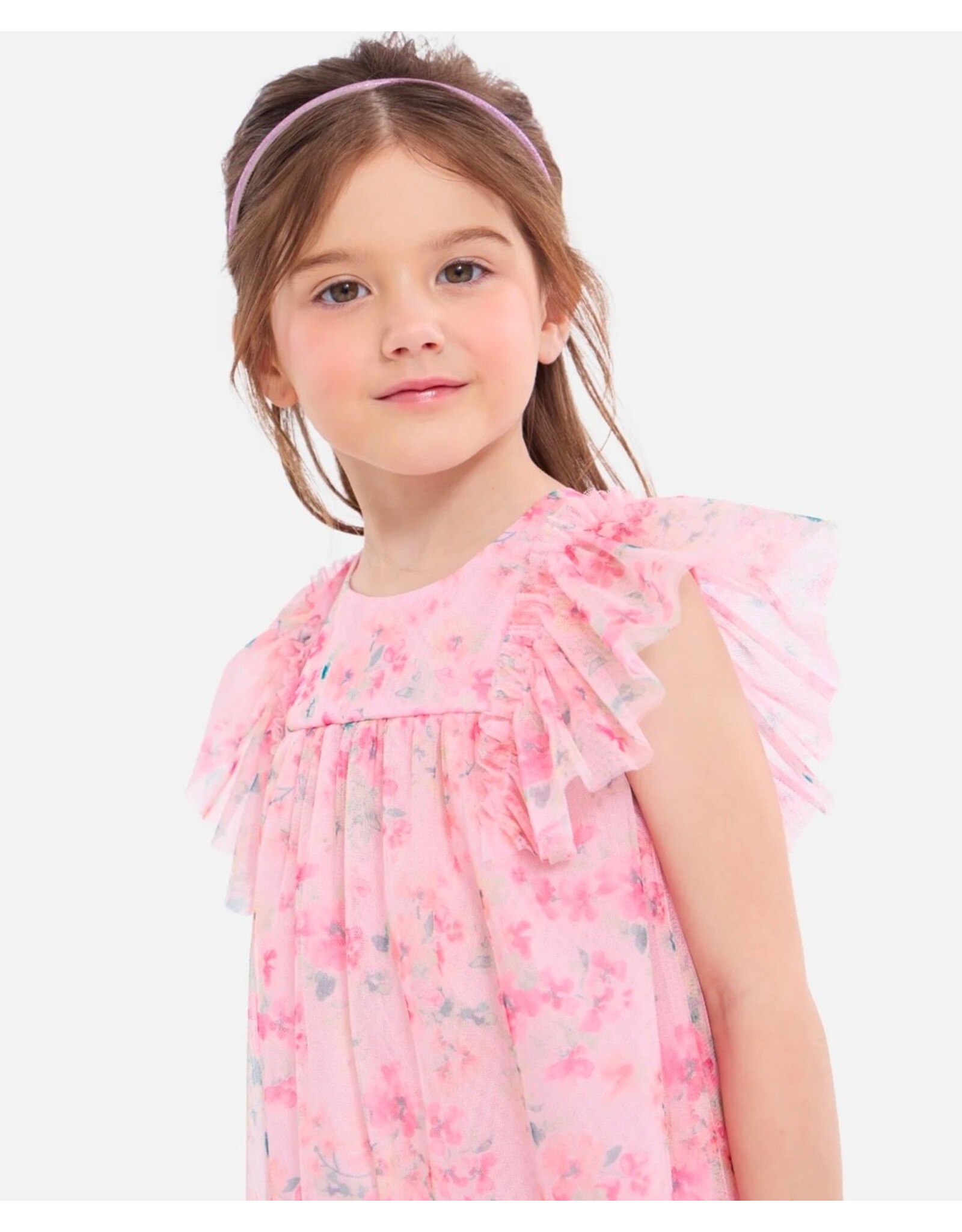 Bonnie  Jean Bonnie Jean- Thea Tiered Flutter Dress