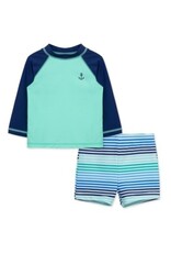 Little Me Little Me- Anchor Rash Guard Set