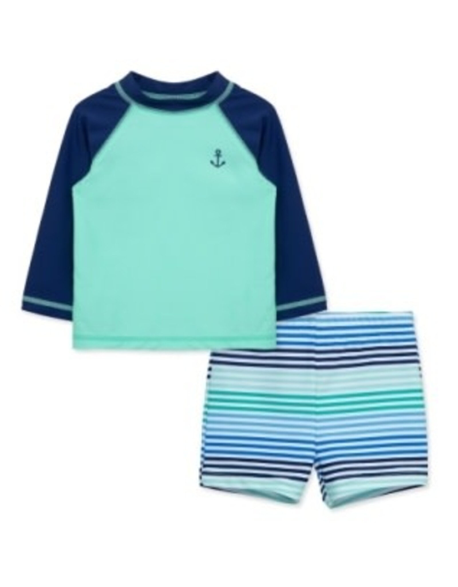 Little Me Little Me- Anchor Rash Guard Set
