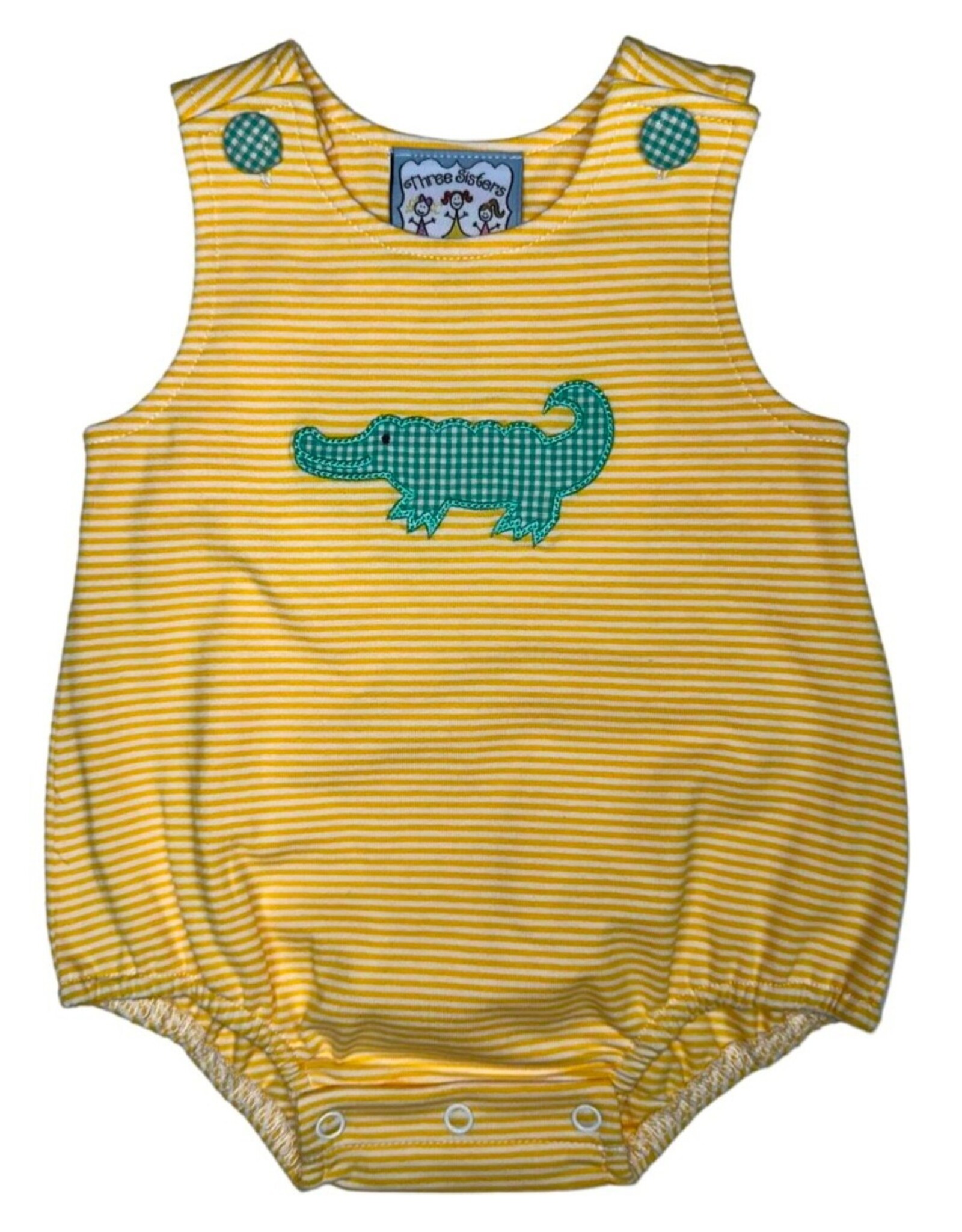 Three Sisters Three Sisters- Alligator Appliqué Boys Bubble