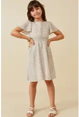 Hayden-  Ditsy Floral Short Sleeve Smock Waist Dress