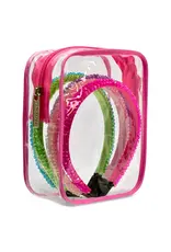 Iscream Iscream- 5 PK Rhinestone Headbands w/ Reusable Pouch