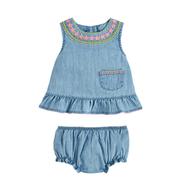 Mudpie Mud Pie- Rainbow Floral Pinafore Set