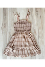 Mabel & Honey Mabel & Honey- Java Chip Bow Shoulder Dress