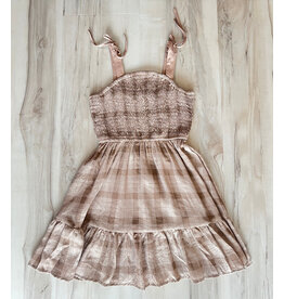 Mabel & Honey Mabel & Honey- Java Chip Bow Shoulder Dress