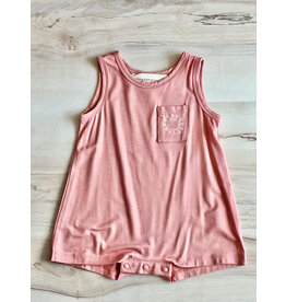 Beckett Bear Beckett & Bear- Hello Sunshine Salmon Romper
